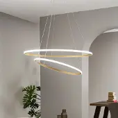 LUCE Design Pendellampa Axis, Mässing / guld, Vardagsrum / matsal, Metall, Modern