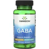 Swanson Health Gaba, Maximal styrka, 750 mg, 60 vegetabiliska kapslar
