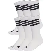 Adidas 3-stripes Essentials Cushioned Crew Strumpor 6 Par, storlek 43-45