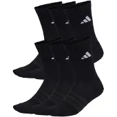 Adidas Strumpor Cushioned Crew 6-pack - Svart/vit, storlek 49-51
