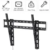Hama TV Wall Bracket Tilt VESA up to 800x600 100" Black