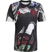 Adidas Manchester United Tränings T-Shirt Pre Match - Svart/Vit/Röd - , storlek Medium