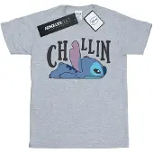 Disney Girls Lilo And Stitch Chillin Cotton T-Shirt (Sports Grey)