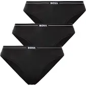 BOSS Three-pack of stretch-cotton briefs with logo waistbands