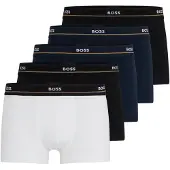 BOSS Boxershorts 'Essential' marinblå / kobaltblå / svart / vit