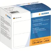 Herma Franking labels - Papper - självhäftande - vit - 130 x 40 mm 1000 etikett (er) (500 ark x 2) etiketter