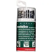 Metabo 627190000 18 delar Universalborr sortiment Metall, Sten, Betong, Murverk, Tegel, Trä 3 mm, 4 mm, 5 mm, 6 mm, 8 mm, 10 mm