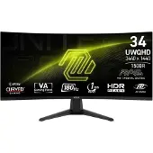 MSI PC-skärm - - MAG 346CQ - 34" UWQHD - 180 Hz - Böjd VA