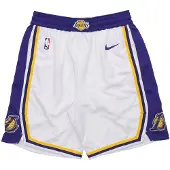 Nike NBA Association Edition Swingman Lakers Andningsbara Basketshorts Herr Underdelar Vit AJ5616-100 XXL