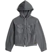 G-Star Washed Hoodie Sweater Jacket - Grey - Women