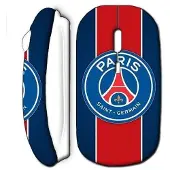 CAPACHEAP Souris sans fil foot psg logo club blanc