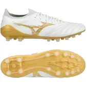 Mizuno Morelia Neo IV Beta Elite AG Bright Gold - Vit/Guld/Grå - Konstgräs (AG), storlek 40