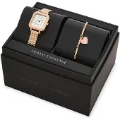 Giorgio Armani Analog klocka 'LEILA' roséguld / vit