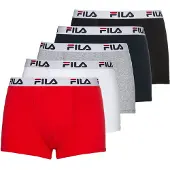 FILA Boxershorts gråmelerad / röd / svart / vit