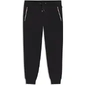 BOSS Cotton-terry tracksuit bottoms with signature stripes