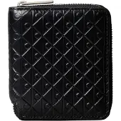 Calvin Klein Embossed Allover Monogram Zip Bifold Wallet