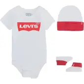 Levi's Kids Sparkdräkt/body 'Classic Batwing Infant 3pc Set' vit