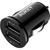 Aukey CC-S1 - Strömadapter för bil - 24 Watt - 4.8 A - AiPower - 2 utdatakontakter (USB)