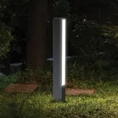 VIOKEF LED pollare Lir, Svart, Aluminium / grå / zink, Modern, LED-utomhuslampa