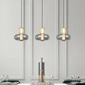 VIOKEF Pendellampa Sire, Aluminium / grå / zink, Vardagsrum / matsal, Metall