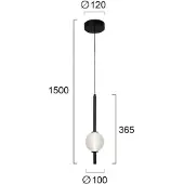 VIOKEF Pendellampa Abeona, Svart, Vardagsrum / matsal, Metall