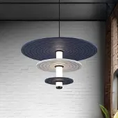 VIOKEF Pendellampa Azul, Aluminium / grå / zink, Vardagsrum / matsal, Syntetmaterial