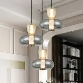 VIOKEF Pendellampa Sire, Aluminium / grå / zink, Vardagsrum / matsal, Metall