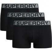 Superdry för män. M3110450B Förpackning med 3 boxershorts Marca svart (S), Hemkläder, Bomull