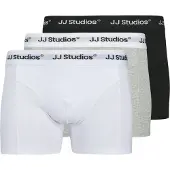 Jack & Jones Boxershorts 'JACSOHO' gråmelerad / svart / vit
