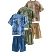 Next Pyjamas blå / brun / grön / off-white