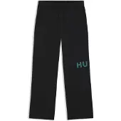 HUGO Cotton-terry tracksuit bottoms with logo print