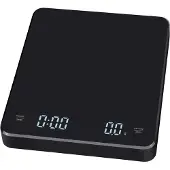 INF Uppladdningsbar kaffevåg med timer 3 kg / 0,1 g Svart