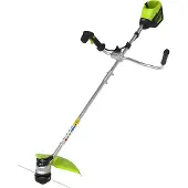 Greenworks GD60BCB, Grästrimmer, 40 cm, Nylonlina, U-handtag, 2 mm, Svart, Grön, Silver