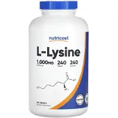 Nutricost , L-Lysine, 1 000 mg, 240 Tabletter