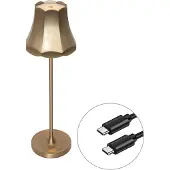 QAZQA Retro bordslampa guld laddningsbar IP44 - Granny