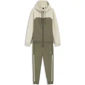 BOSS för män. 50565904 Luvtröja i färgblock, beige, grön (M), Casual, Bomull