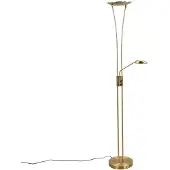 LINDBY LED uplight golvlampa Eda , dimbar, Mässing / guld, Vardagsrum / matsal, Metall, Modern, LED-golvlampa