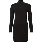 Calvin Klein Jeans Woven Monologo Rib Mini Dress