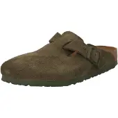 Birkenstock unisex. 1024714 Boston-träskor i läder (Smal passform) grön (36), Hud, Karta, Ingen, Casual