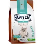 Happy Cat Sensitive Skin & Coat, Vuxen, Alla raser, Kyckling, Lax, 1.3 kg