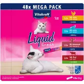 Vitakraft Liquid Snack Mega Pack kattgodis (48 stycken)
