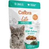 Calibra Life Pouch Steriliserad Lax I Sås 28x85g Blötmat För Katter