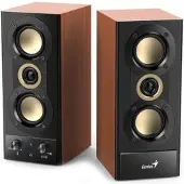 Genius högtalare SP-HF800BT 2.0, 20W, svart/brun, Bluetooth 5.3