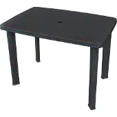 vidaXL Trädgårdsbord antracit 101x68x72 cm plast