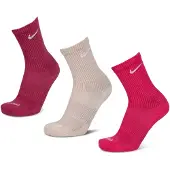 Nike Everyday Plus Cush Crew 3P Socks swtbeet/sltred/rshpink, L