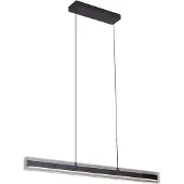 QAZQA Modern pendellampa svart med rökglas inkl. LED Easylift - Catch