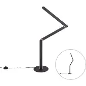 QAZQA Design golvlampa svart inkl. LED 3-stegs dimbar - Gate