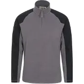 Mountain Warehouse Mens Ashbourne II Half Zip Fleece Top (Mörkgrå)