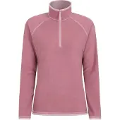 Mountain Warehouse Dam/Ladies Montana Half Zip Fleece Top (Ljusrosa)