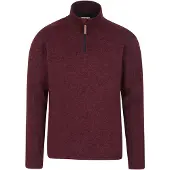 Mountain Warehouse Mens Idris II Half Zip Fleece Top (Mörkröd)